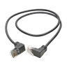 Cat6 Snagless Rt-Angle Slim Black 0.61 m