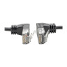 Cat6 Snagless Rt-Angle Slim Black 0.61 m