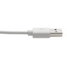 Lightning USB Charge Cable RA White 1.8M