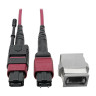 MTP/MPO BASE-8 FIBER ADAPTER OM4 C TO B