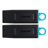 FD 64GB Exodia USB3.2 Blk & Teal 2PK