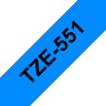 TZE551 24mm Black On Blue Label Tape
