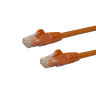 Orange Snagless Cat6 Patch Cable 0.5m